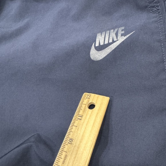 Nike Pants Mens XL Blue Windbreaker Straight Pull On Athletic Stretch Gym Logo - Picture 14 of 14